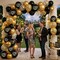 50-Piece 12-Inch 2026 Happy New Year Black & Gold Balloon Set – Confetti Latex Party Decorations for New Year, Graduation, Birthday & Events